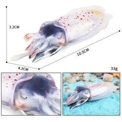 Inktvis Met Blauw Wit Rode Zijlijn